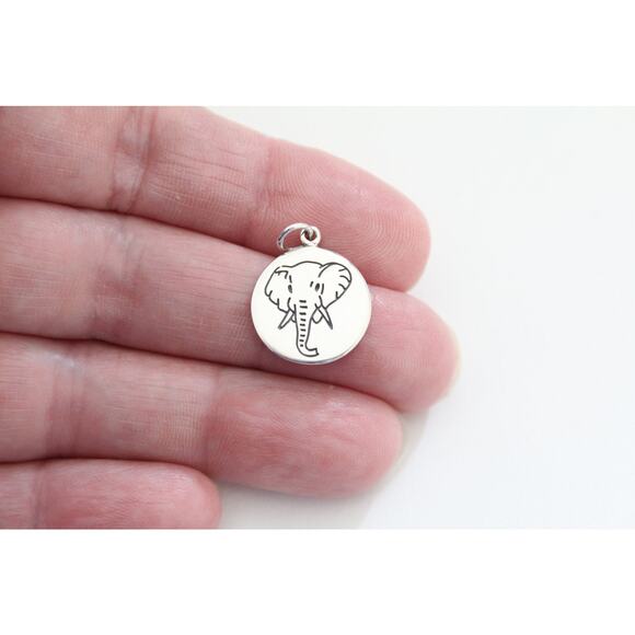 Sterling Silver Elephant Charm , Elephant Spirit Animal Charm - Picture 1 of 4